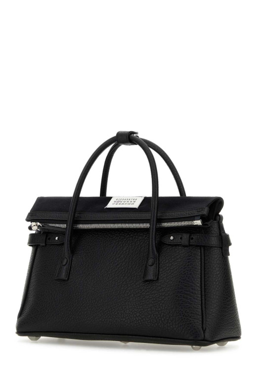 Black leather 5AC East West handbag MAISON MARGIELA (SB2WD0076P4348)