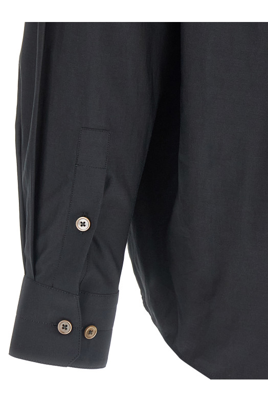 Cotton silk shirt Gray