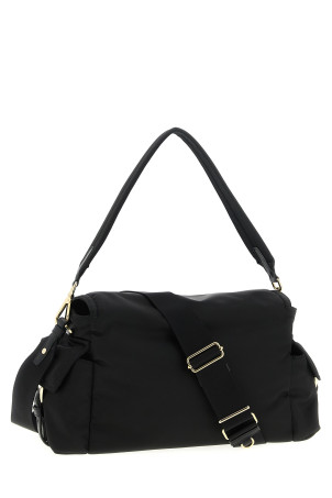 'Explore' Re-Nylon bag with flap Black 'Explore' Re-Nylon bag with flap Black