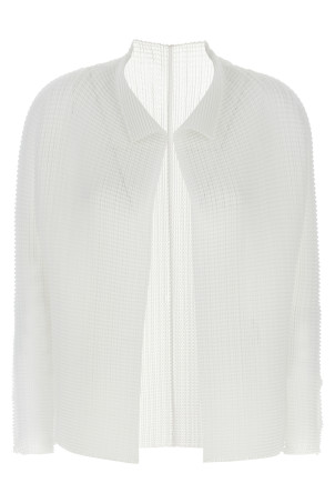 'Wooly Pleats' cardigan White 'Wooly Pleats' cardigan White