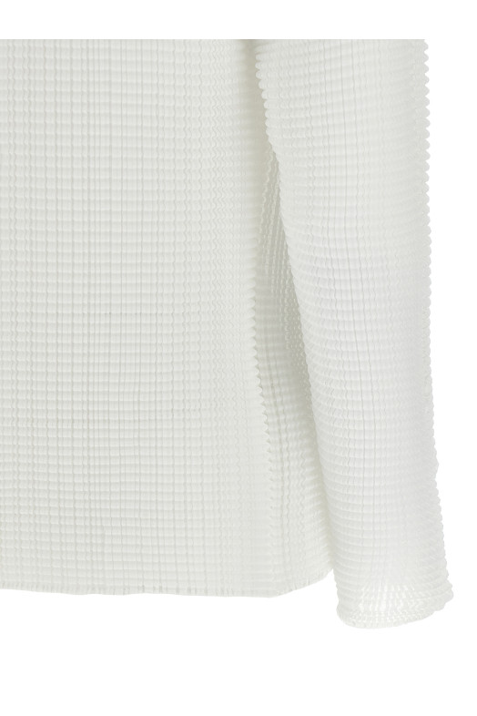 'Wooly Pleats' cardigan White