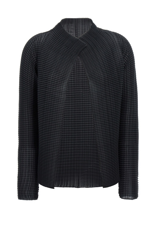 'Wooly Pleats' cardigan Black