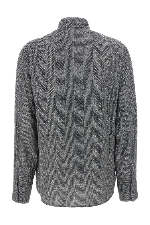 Rhinestone shirt Gray