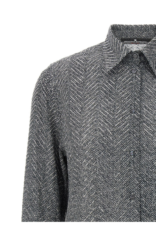 Rhinestone shirt Gray