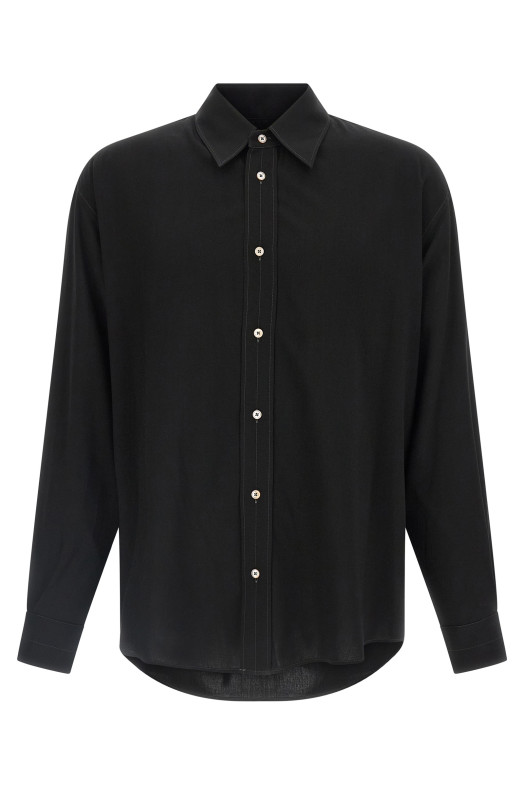 Viscose wool shirt Black