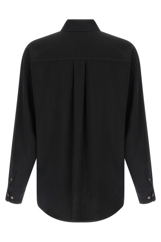 Viscose wool shirt Black