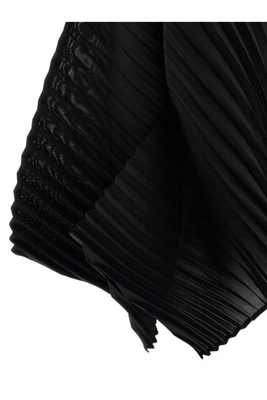 Блузка «Волнистые складки» Черная IM58FJ16215