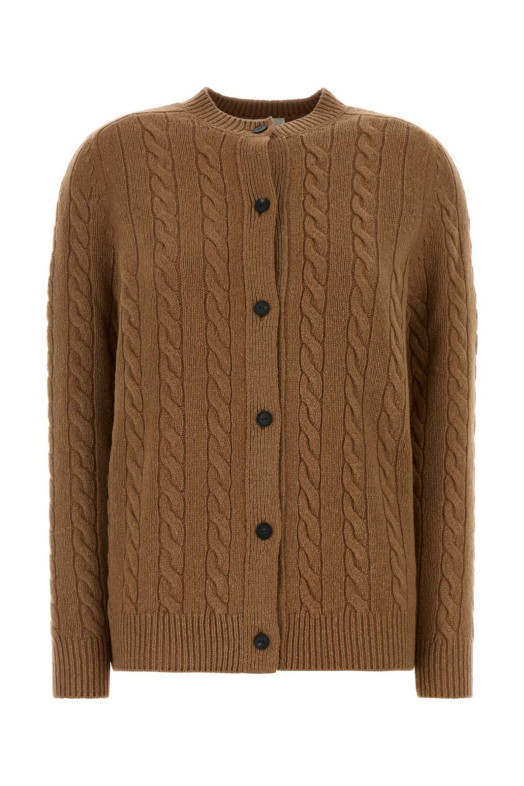 Biscuit wool Loneke cardigan THE ROW (10092Y961)