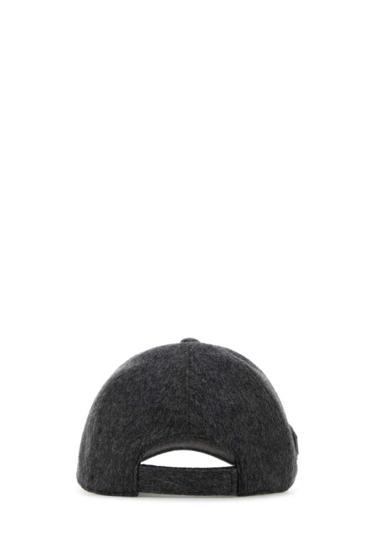 Dark grey flannel baseball cap PRADA (1HC274C2O) Dark grey flannel baseball cap PRADA (1HC274C2O)