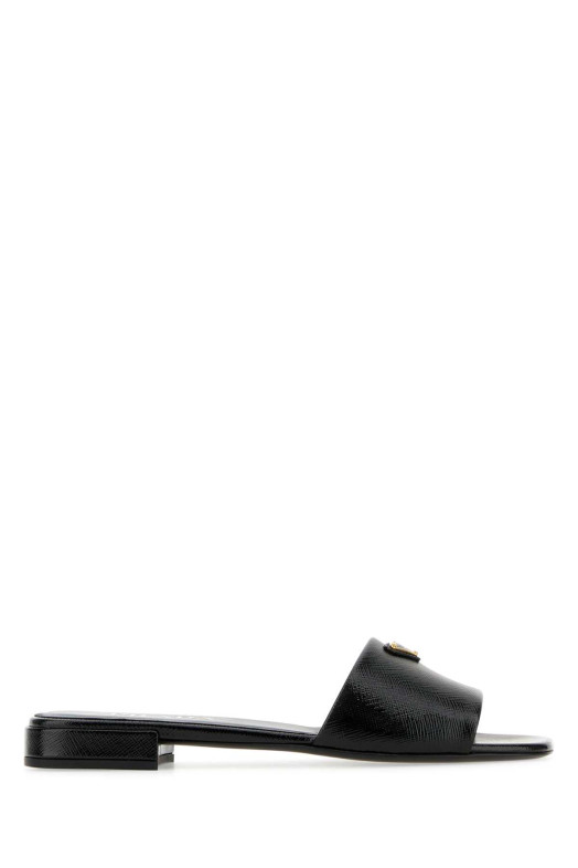 Black leather slippers Black PRADA (1XX730F0103A9S) Black leather slippers Black PRADA (1XX730F0103A9S)