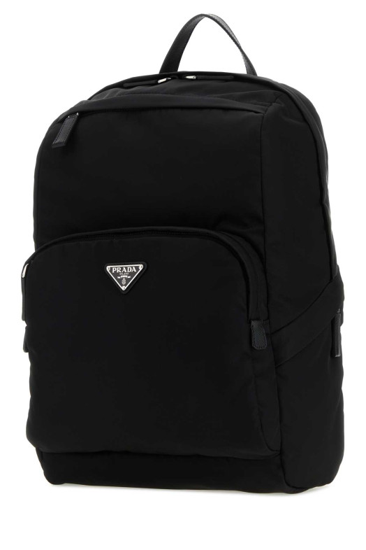 Black Re-Nylon and leather backpack Black PRADA (2VZ1042DMG)