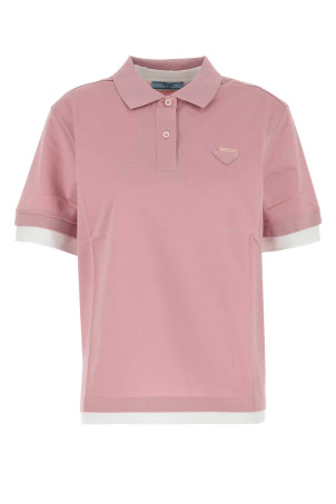 Pink piquet polo shirt PRADA (39586SOOO1736) Pink piquet polo shirt PRADA (39586SOOO1736)