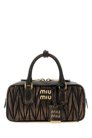 Dark brown leather Arcadie handbag MIU MIU (5BB142VOONAF6Q)
