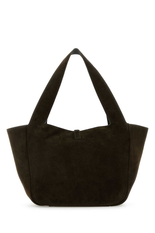 Сумка для покупок Le 5 Ã  7 Bea из замши цвета хаки SAINT LAURENT (763435008IW)