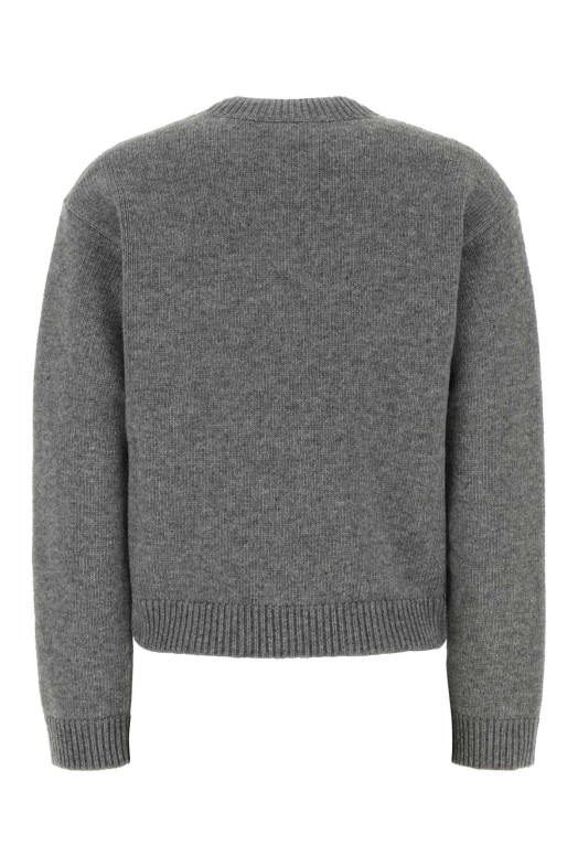 Серый шерстяной свитер GUCCI (770072XKEBC)