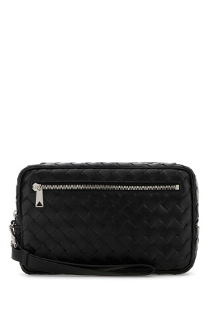 Black leather Intrecciato clutch BOTTEGA VENETA (777390V2HL1) Black leather Intrecciato clutch BOTTEGA VENETA (777390V2HL1)
