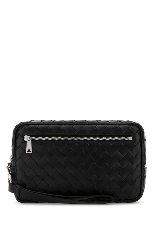 Black leather Intrecciato clutch BOTTEGA VENETA (777390V2HL1) Black leather Intrecciato clutch BOTTEGA VENETA (777390V2HL1)