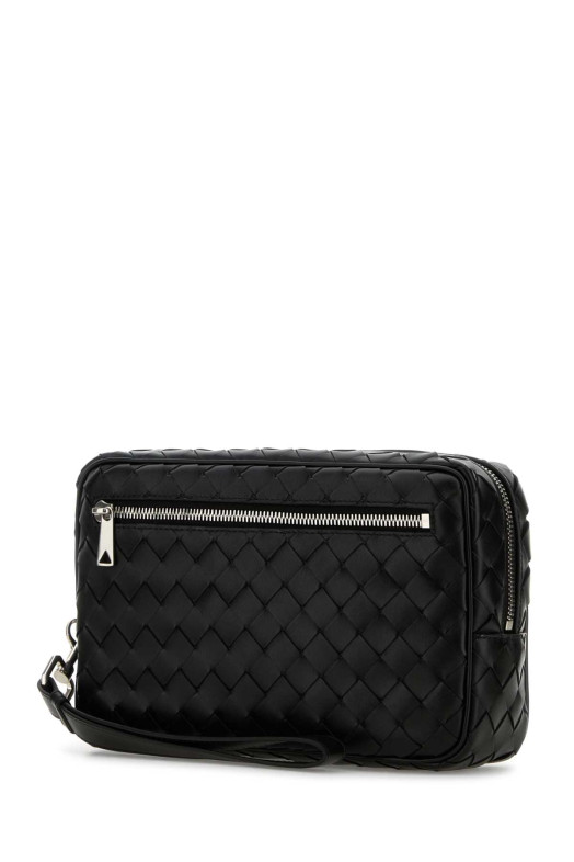 Black leather Intrecciato clutch BOTTEGA VENETA (777390V2HL1) Black leather Intrecciato clutch BOTTEGA VENETA (777390V2HL1)