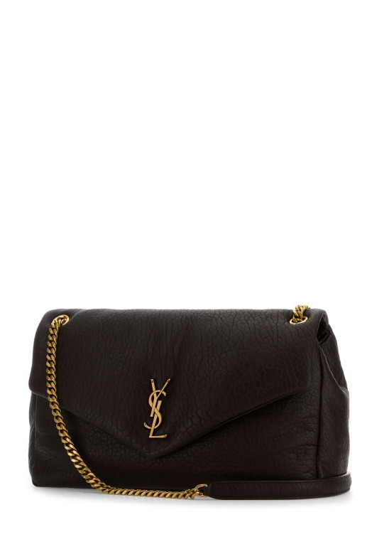 Dark brown leather big Calypso shoulder bag SAINT LAURENT (777399AACYT)