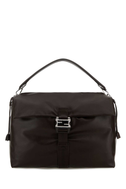 Brown leather Fendi Flux Maxi Messenger shopping bag FENDI (7VA665AV8B)