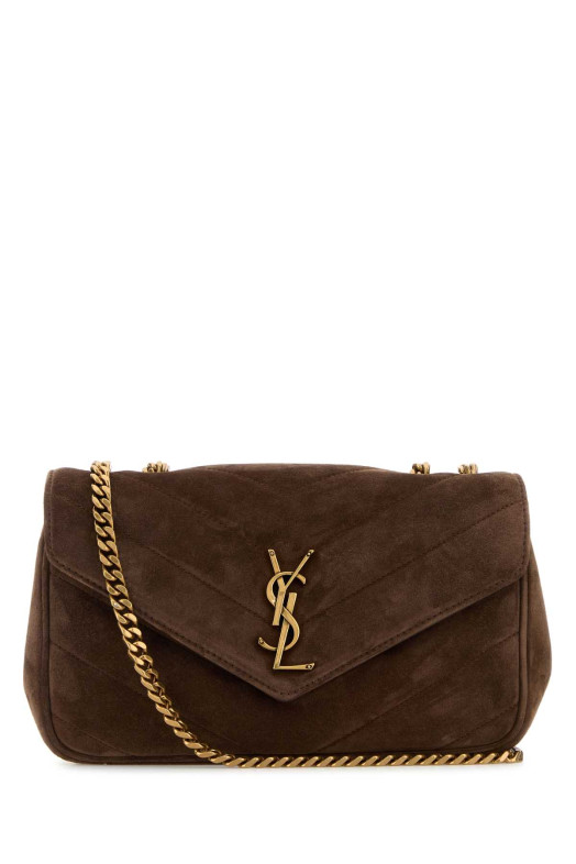 Brown suede small LouLou shoulder bag SAINT LAURENT (801437AAEY6)