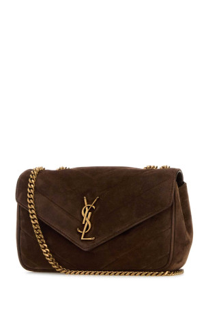 Brown suede small LouLou shoulder bag SAINT LAURENT (801437AAEY6)