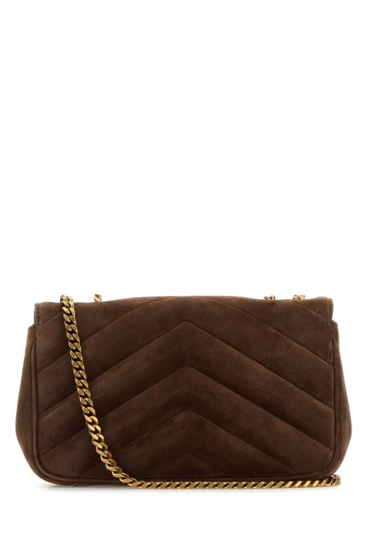 Brown suede small LouLou shoulder bag SAINT LAURENT (801437AAEY6)