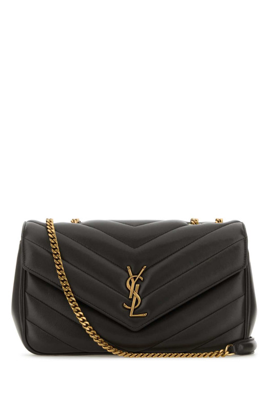 Dark brown leather medium LouLou shoulder bag SAINT LAURENT (801439AAEAX)