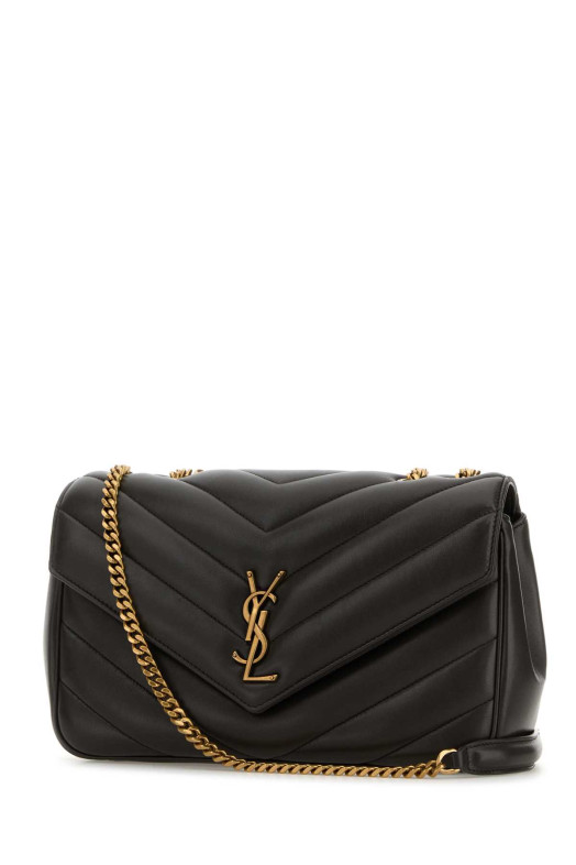 Dark brown leather medium LouLou shoulder bag SAINT LAURENT (801439AAEAX)