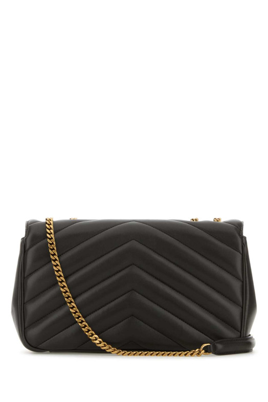 Dark brown leather medium LouLou shoulder bag SAINT LAURENT (801439AAEAX)