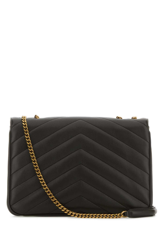 Dark brown leather large Lou Lou shoulder bag SAINT LAURENT (803541AAEAX)