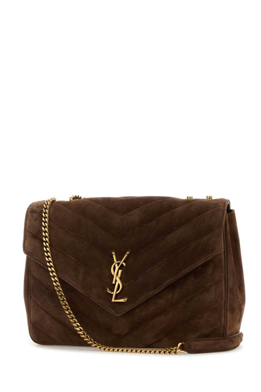 Brown suede large Lou Lou shoulder bag SAINT LAURENT (803541AAEY6) Brown suede large Lou Lou shoulder bag SAINT LAURENT (803541AAEY6)