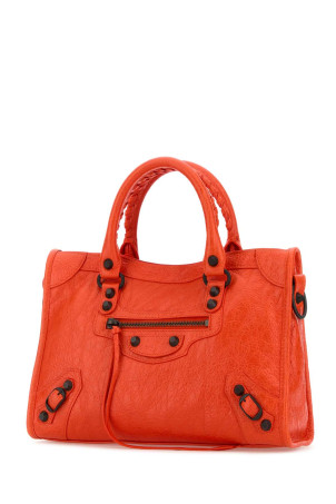 Fluo orange leather small Le City handbag BALENCIAGA (8114422ABEK) Fluo orange leather small Le City handbag BALENCIAGA (8114422ABEK)