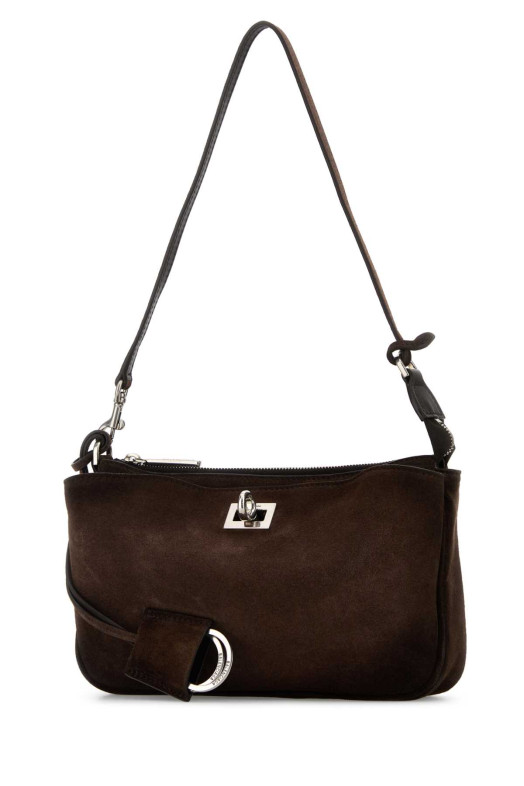 Коричнева замшева сумка через плече Rodeo BALENCIAGA (8141112AB4G)