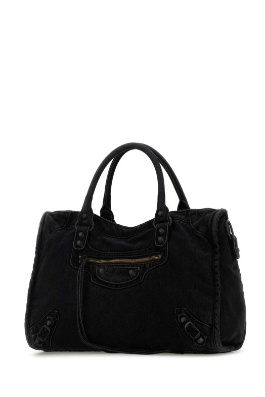 Black denim medium Le City handbag Black BALENCIAGA (8230582AB1S) Black denim medium Le City handbag Black BALENCIAGA (8230582AB1S)