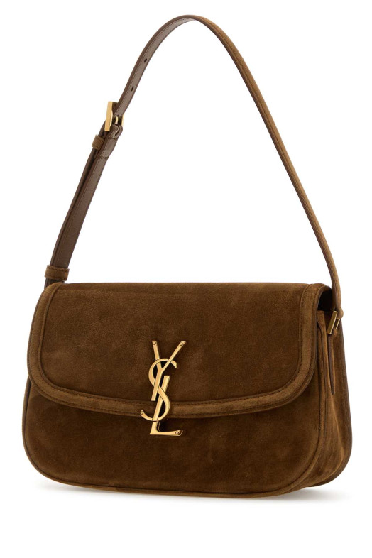 Brown suede Solferino shoulder bag SAINT LAURENT (8323301U80W)