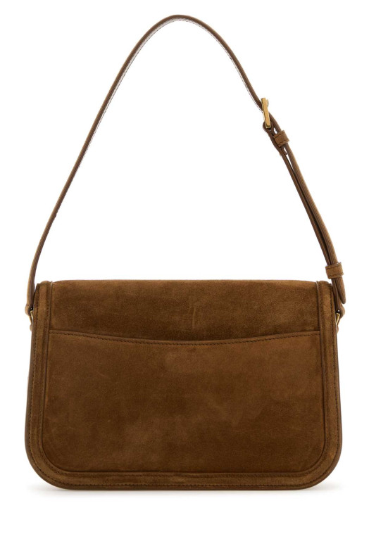 Brown suede Solferino shoulder bag SAINT LAURENT (8323301U80W)