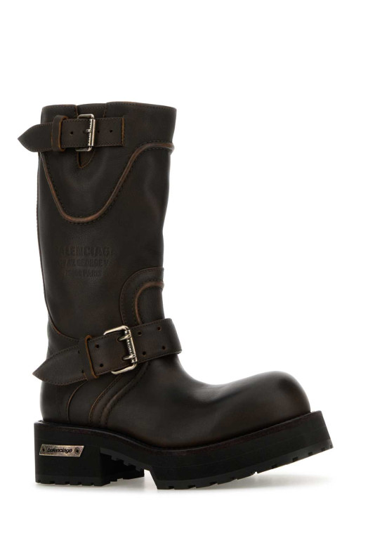 Dark brown leather Venom boots BALENCIAGA (833585WCAL2)