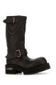 Dark brown leather Venom boots BALENCIAGA (833585WCAL2)