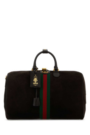 Dark brown suede medium Gucci Savoy travel bag GUCCI (834460AAE1D) Dark brown suede medium Gucci Savoy travel bag GUCCI (834460AAE1D)