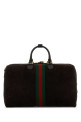 Dark brown suede medium Gucci Savoy travel bag GUCCI (834460AAE1D)