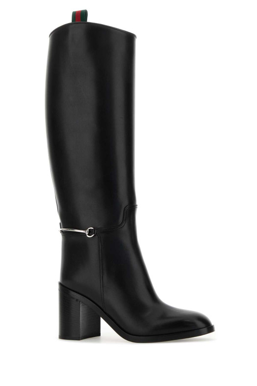 Black leather boots Black GUCCI (836109AAD3I)