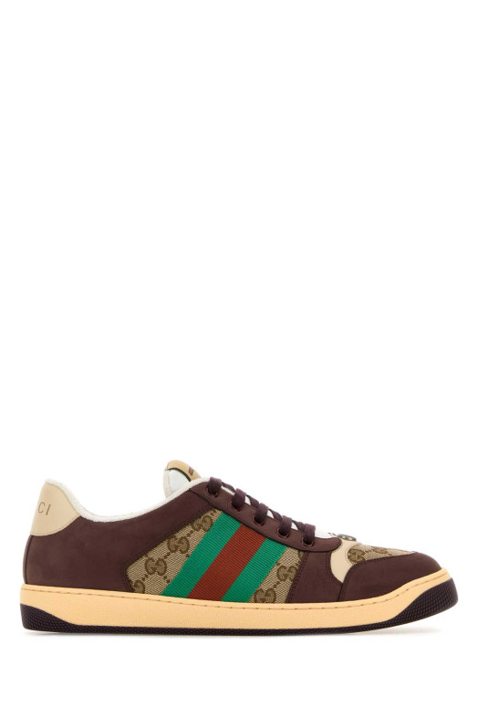 Multicolor GG and leather sneakers GUCCI (838984HVKIO)