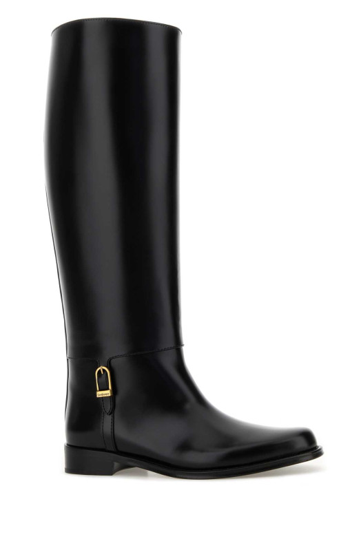 Black leather Julia boots Black SAINT LAURENT (840698AAEHR)