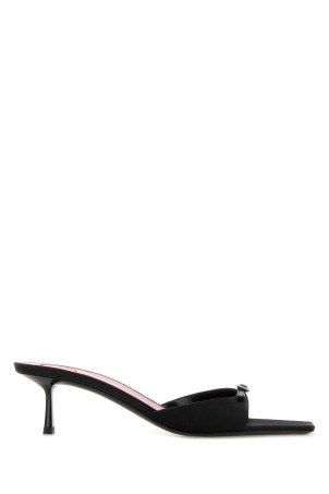 Black satin Daisy mules Black SAINT LAURENT (8412479QNAO) Black satin Daisy mules Black SAINT LAURENT (8412479QNAO)