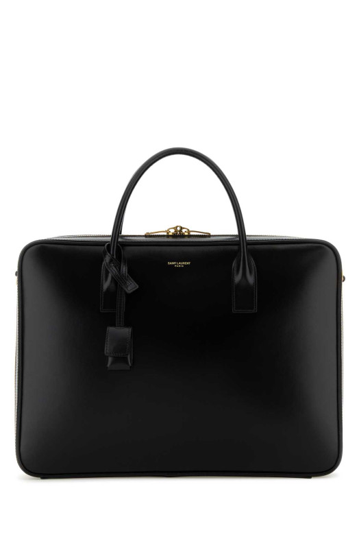 Black leather large Sac de Jour handbag Black SAINT LAURENT (8446740SX0W)