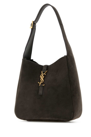 Dark grey suede Le 5 á 7 shoulder bag SAINT LAURENT (8505331U80W) Dark grey suede Le 5 á 7 shoulder bag SAINT LAURENT (8505331U80W)