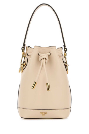 Сумка-відро Mon Tresor з шкіри кольору слонової кістки FENDI (8BS109AYJ1)