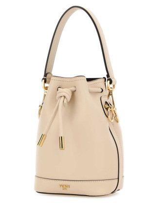 Сумка-відро Mon Tresor з шкіри кольору слонової кістки FENDI (8BS109AYJ1)