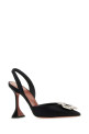 Black satin Begum pumps AMINA MUADDI (BEGUMSLING)